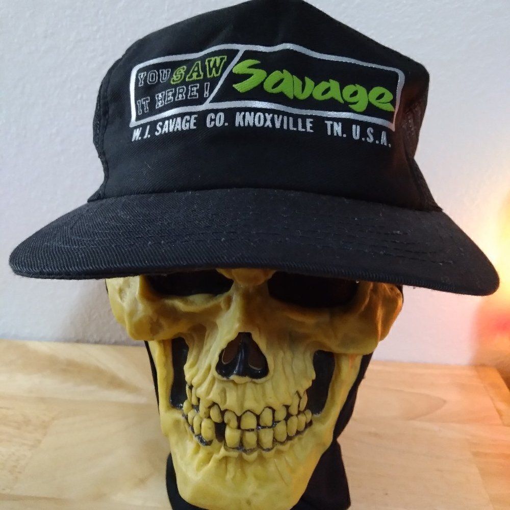 Vintage WJ Savage Co. You Saw It Here Snap Back Trucker Hat
